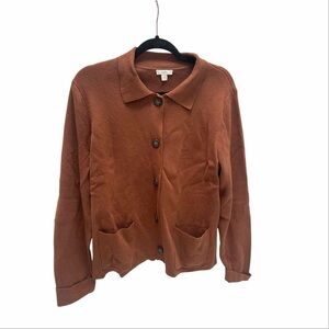 J Jill Brown Button-Up Cardigan🤎